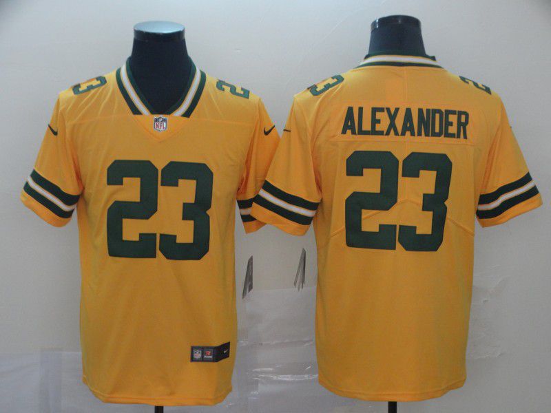 Men Green Bay Packers 23 Alexander Yellow Nike Vapor Untouchable Limited NFL Jersey